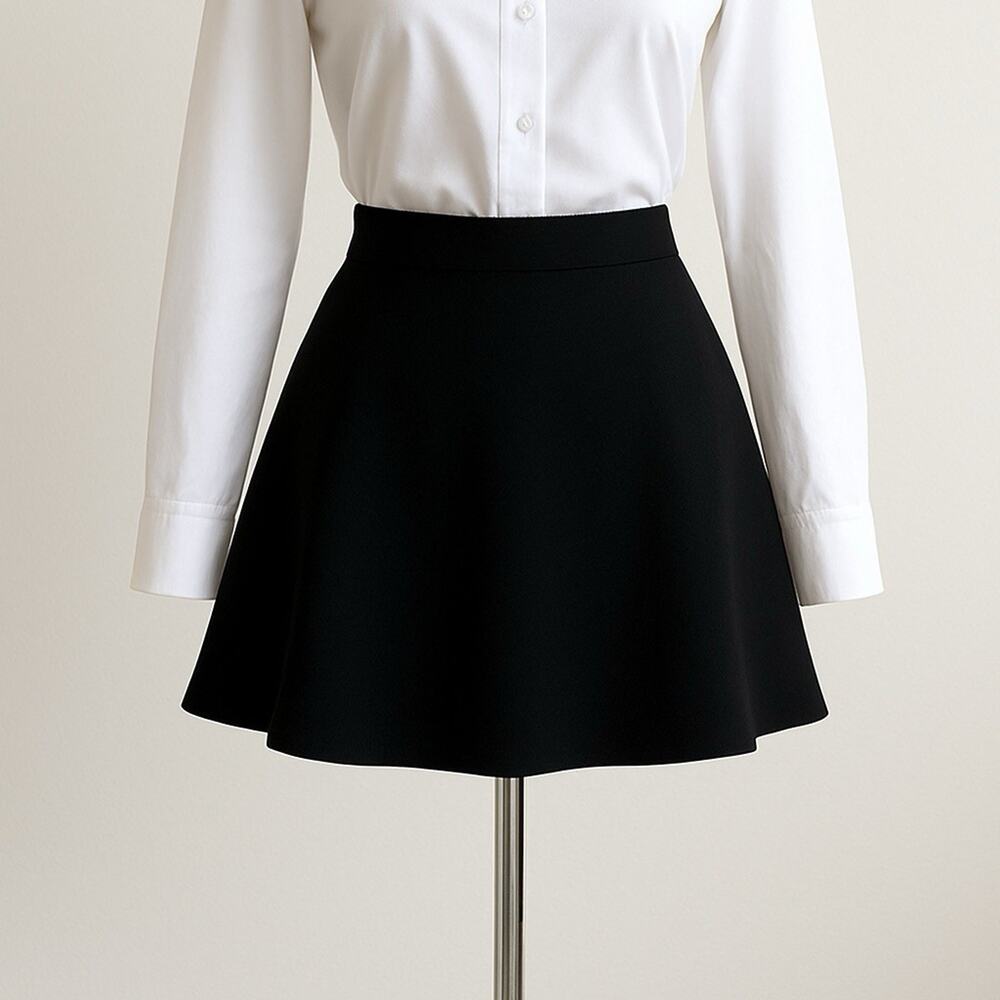 Stretch Comfort Black Skirt Woman’s Size S Stretch A-Line Casual Office Preppy